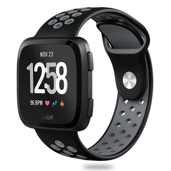 black fitbit versa strap